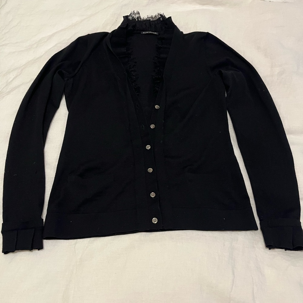Elie Tahari merino wool long sleeve sweater